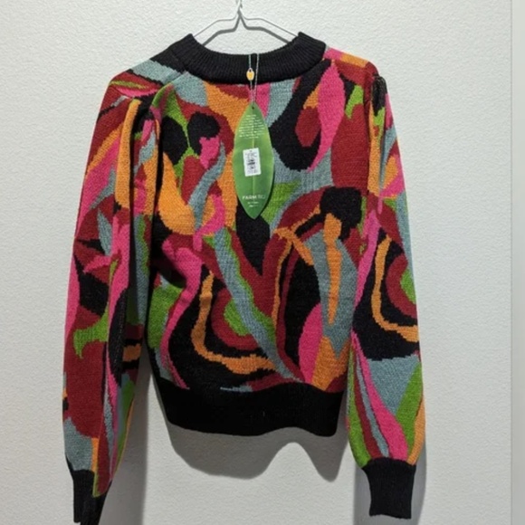 NWT! Farm Rio The Dancer Multicolor Sweater - Picture 4 of 4